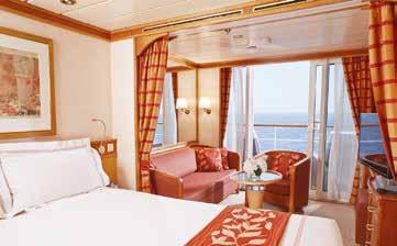 FREE 1-night pre-cruise hotel package including: FREE ground transfers FREE breakfast FREE porterage Priority online shore excursion & dining reservations Binoculars, illy espresso