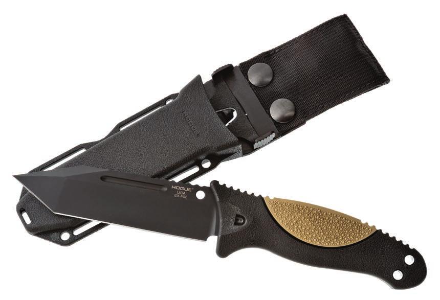 BLADE OPTIONS The ambidextrous auto retention sheath allows you to effortlessly stow the knife safely and securely without inhibiting access when you need it.