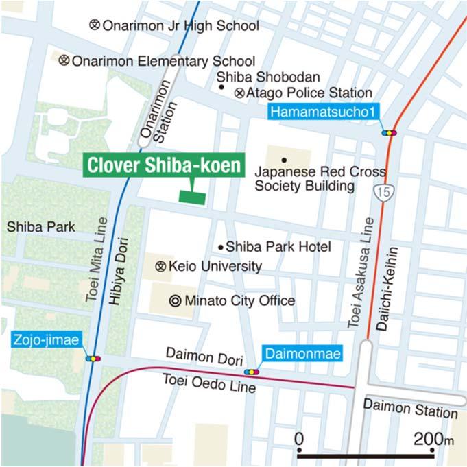 Acquisition in the 27th Period(Tokyo Central 3 Wards) Clover Shiba-koen <Exterior> <Map> ビル内部の写真を貼る Property
