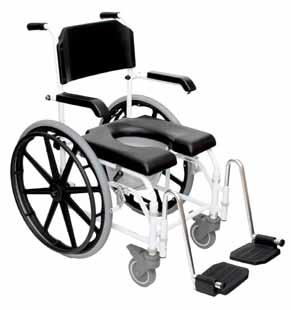 Rolling Shower Chair Self Propelled Frame, 24 Rear Wheels, Self Propelled Rolling Shower Chair Frame, 5 Rear Wheels Commode Rolling Chair can be used as a rolling commode for safe transport to and