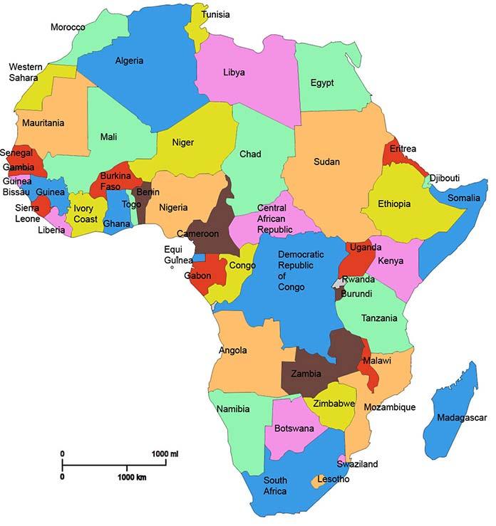 Basic Facts: Africa Area: 11,668,599 Sq. km Population: 1.216 billion (2016) GDP: USD 3.