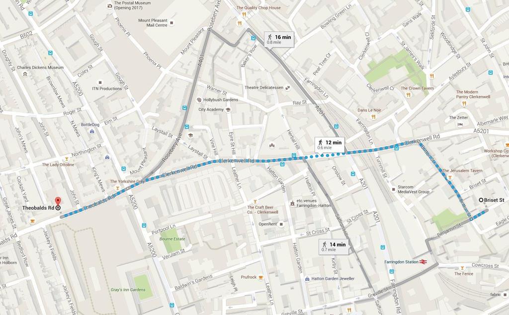Journey to Clubclass Sebastian Street is located 16 Briset Street, EC1M5HD. The easiest route to Clubclass is by walking! From Liberty Court, walk south-west on Albion Place towards Britton St.