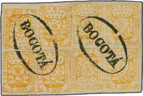 otherwise an exceptional and scarce multiple with this variety Scott = $ 595+. 30a 4(*) 200 ( 185) 1863/64: 5 c.