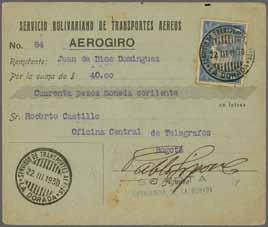 202 Corinphila Auction 18-19 November 2015 Colombia: from the Dr. Hugo Goeggel Collection 77 366M 367M 1920-1928 Scadta - from the Dr.