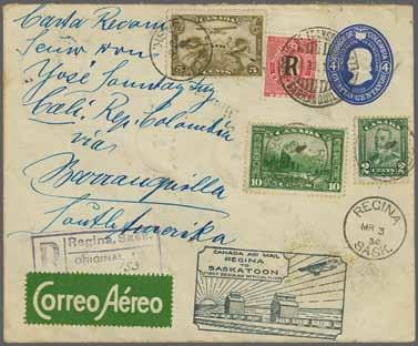 82 LATIN & CENTRAL AMERICA: Colombia 202 Corinphila Auction 18-19 November 2015 392M 393M 394M 395M 396M Scadta - Consular Mail (from various consignors) Scott Alemaña 1923: Complete set of of twelve