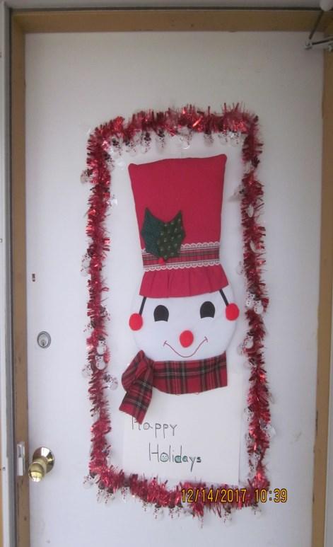 their annual Winter Door Decorating