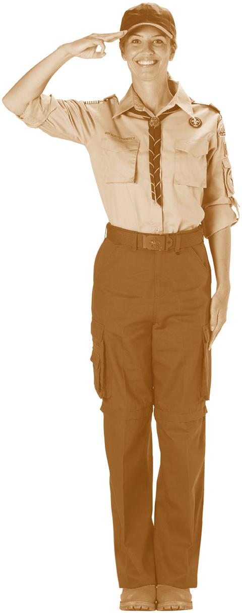 Female Boy Scout leaders wear the official shirt or official long- or short sleeve uniform blouse. Pants/Shorts. Units have no option to change.