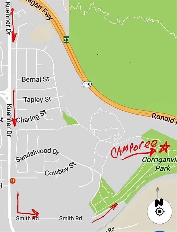 WEBELOS-REE DIRECTIONS Webelos-Ree will be held at Corriganville, east end of Simi Valley off Kuehner Drive. Rancho Simi Parks & Rec. have generously allowed us to use the park.