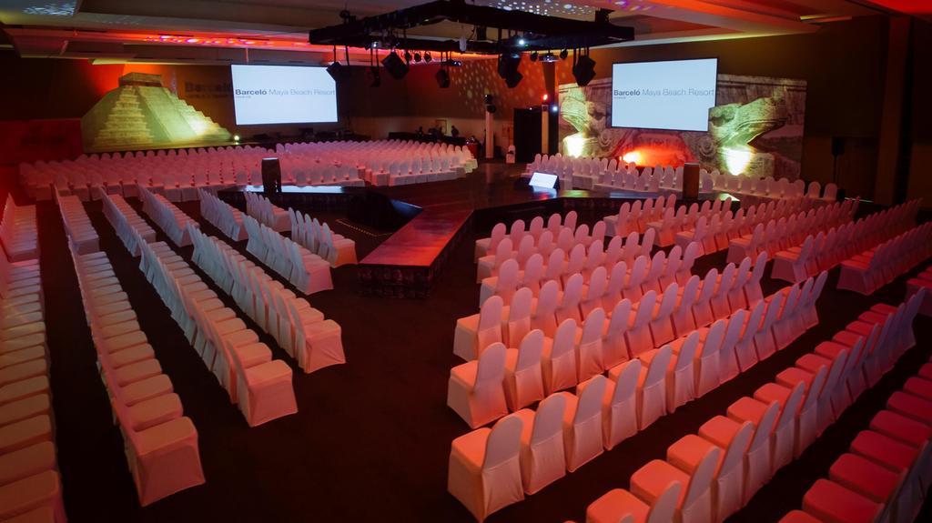 Convention Center The Barceló Maya Grand Resort has more than 49,000 square feet of meeting space in a total of 21 meeting rooms that can fit up