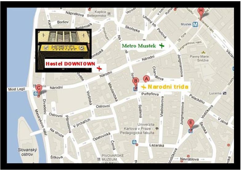 Location Hostel & Pension Downtown is located in the historical centre of Prague in the UNESCO zone: 5 min walk to the Wenceslas Square 10 min walk to the Old Town Square 10 min walk on Charles