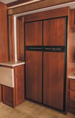 DELUXE ROLLER BEARING, FULL EXTENSION DRAWER GUIDES on the drawers throughout the coach, give