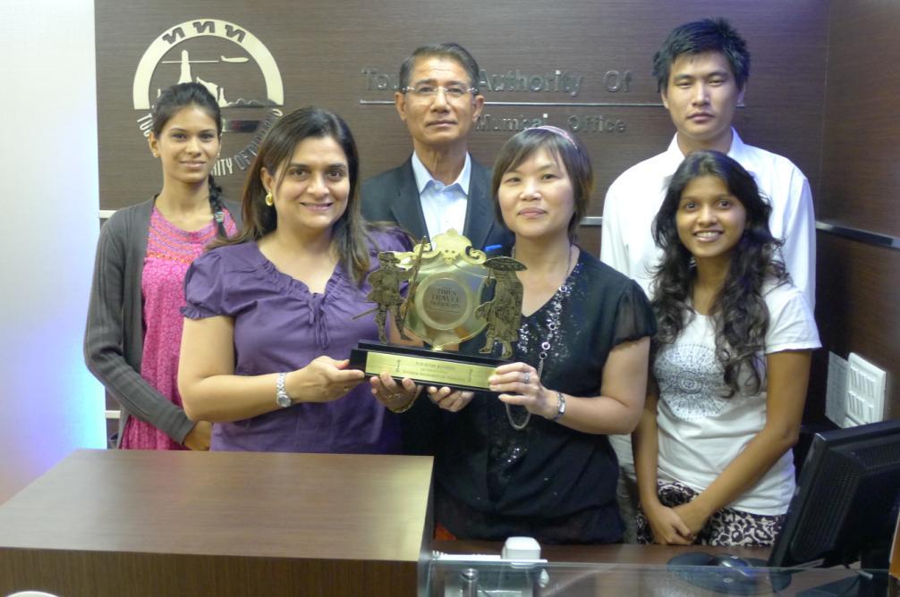 TOURISM AUTHORITY OF THAILAND WINS AWARD OF EXCELLENCE AT THE TIMES TRAVEL HONOURS AWARDS 2011 Instituted by the Times Group of Publications, the Tourism Authority of Thailand was voted by a panel of