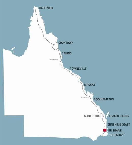 Queensland 4 key regions 4 key regional markets in Queensland: Gold Coast population 497,568 up 2.8% Greater Brisbane population 1,780,603, up 1.6% Sunshine Coast population 290,201 up 2.