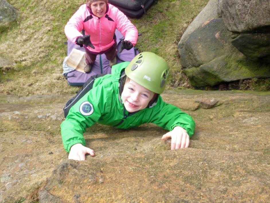on the local gritstone. Recommended minimum age 9.
