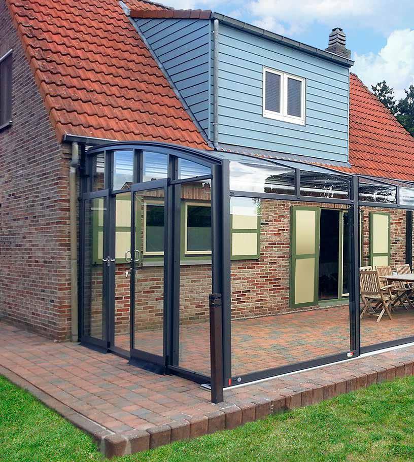 TELESCOPIC PATIO ENCLOSURE BRATISLAVA Ideal solution for patios and balconies OPTIONS Every Bratislava enclosure is tailor made to each client s needs.