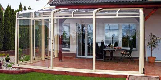 PLEASURE Constant contact with nature, garden and surrounding enviroment Extended use of garden, patio or restaurant outside area Connect with nature through your patio enclosure Alternative to the
