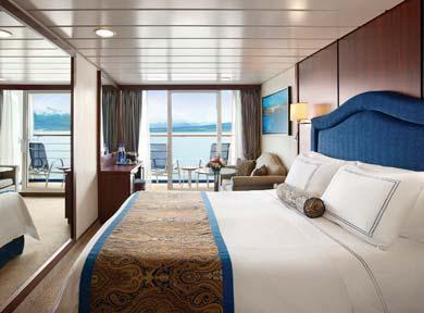 VERANDA STATEROOMS: A1 A2 A3 216 square feet Private teak veranda Plush seating area Services of a dedicated concierge Priority specialty restaurant reservations Unlimited access to Canyon Ranch