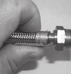 The groove of the ferrule must line up with flange of the stem. 6.