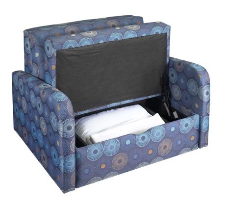back cushion Available with integrated drawer storage