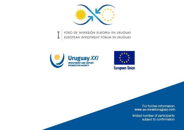 08:00 to 9:00 Registration 9:00 to 9:15 Opening and introduction to the activities of the second day Antonio Carámbula, Executive Director Uruguay XXI.