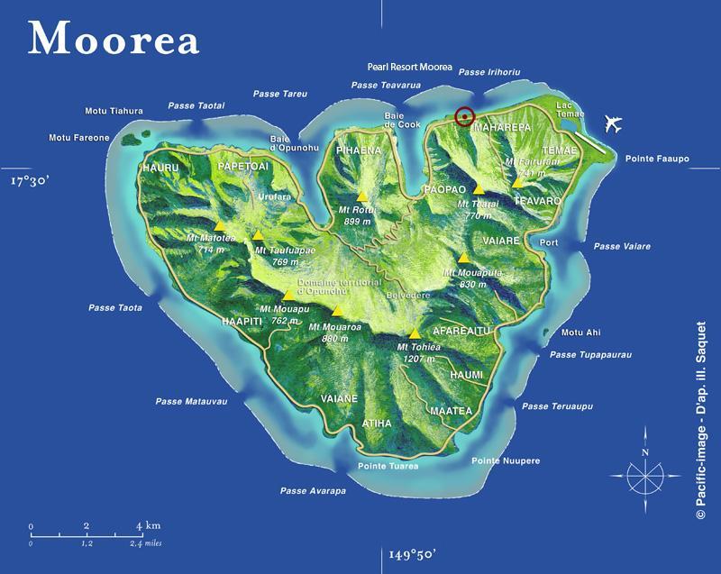 GETTING THERE Because of its close proximity to Tahiti, Moorea is quick and easy to reach.