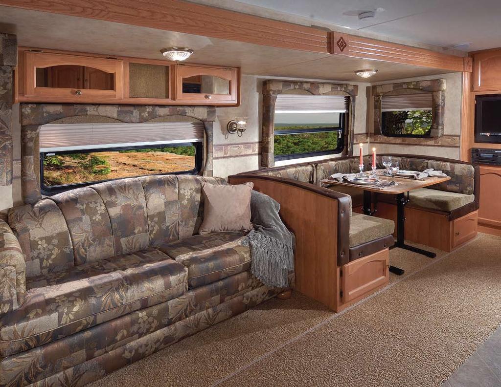 Our Springdale 266RL-SSR travel trailer displayed here in our Palm Canyon Decor, is packed with details that will make your RV experience comfortable and convenient.