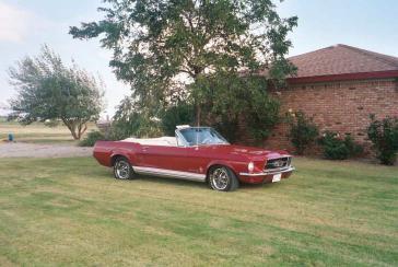FOR SALE 1967 Mustang Convertible Red/White Interior Has 302 with 5 speed standard transmission. Great shape in & out. Multiple car show awards.