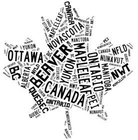 Name: Shapes of Canada Match the following Canadian shapes by placing the correct letter next to the proper label.