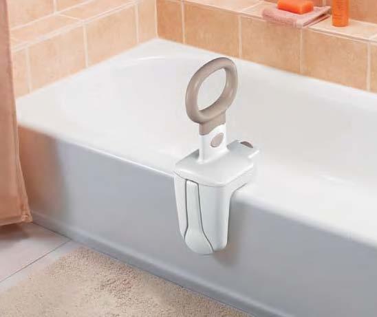 provides a safe and easy transfer into tub.