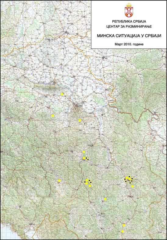 CONTAMINATION EXTENSION - CLUSTER MUNITIONS Cluster munitions 16 municipalities: City of Niš municipalities Medijana and Crveni Krst, Kraljevo, Brus, Preševo, Bujanovac, Kuršumlija, Raška, Gadžin