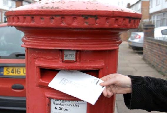 Now you need to post it in the post box. You can ask a friend relative or carer to help you with doing the test.