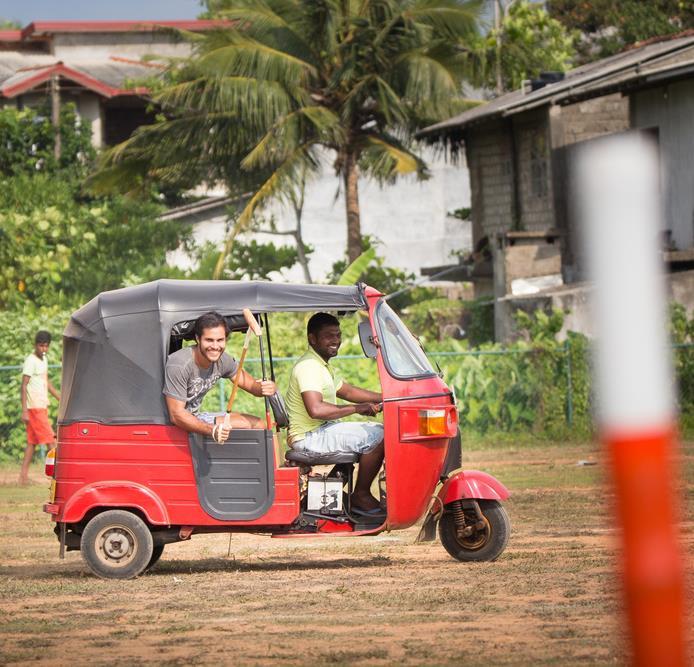 DAY 4 BENTOTA Breakfast at the hotel Today the guests will have an opportunity to play a Tuk Tuk polo competition - the only of its kind in the world The guests will be mounting into tuk tuks with