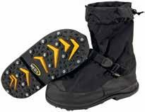 snow (NOT to be used on hard surfaces) Expandable gaiter top can roll out to increase boot height to 20 inches, providing added snow and wind protection 2.