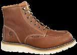 WEDGE BOOTS Men s 6-Inch Tan Waterproof Wedge Boot Tan oil tanned leather.
