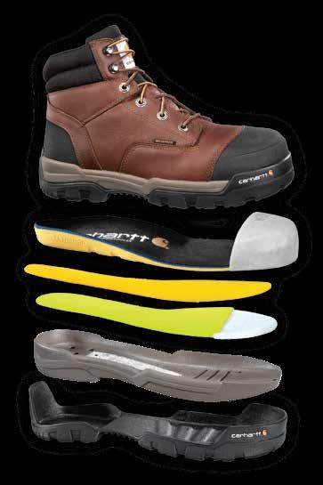 GROUND FORCE WORK BOOTS END THE DAY AS STRONG AS YOU STARTED MOLDED TOE BUMPER Increased durability and abrasion resistance.