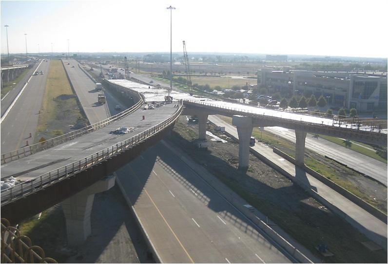 completion of a four-level, six direct-connect interchange at the Sam Rayburn Tollway and U.S. 75 (Central Expressway).
