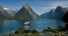 The scenic drive takes us through Te Anau, and a variety of landscapes farmland, native tussock grasslands, lush beech forests and impressive glacial valleys - before arriving at Milford Sound.
