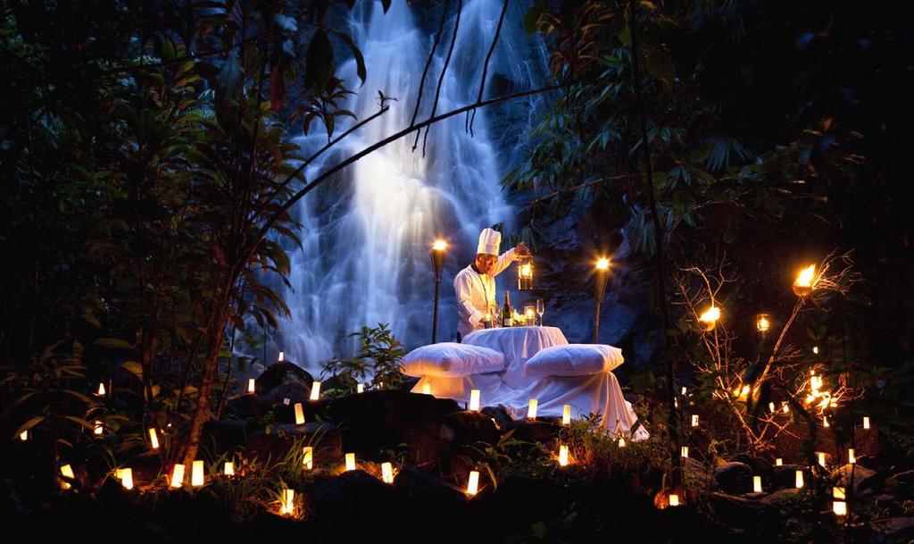 Waterfall Dining Adventures, Discovery & Imagineering A team of personal guides and the elegant and inspired imagineer the ultimate personal concierge delight in creating very tailor made experiences