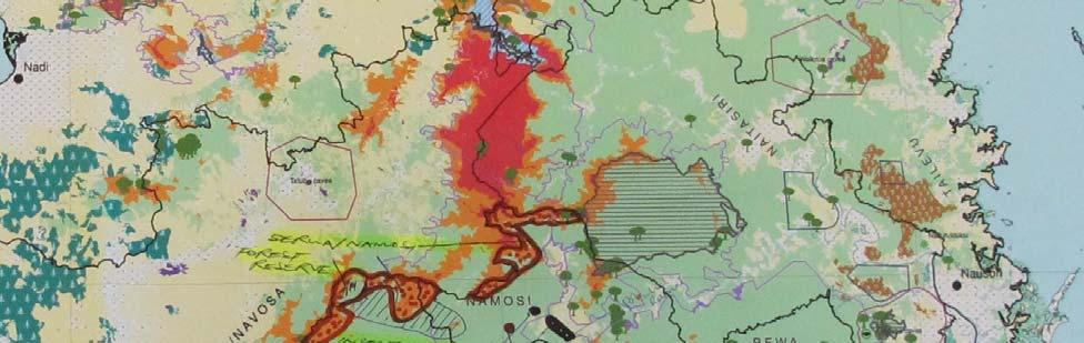 Proposed Water Catchment Area at Upper Serua and Namosi border to Navosa and Naitasiri Proposed Habitat/Species Management Areas for: soga at Maratu, Culanuku, Galoa and Namelimeli; cicada at Upper