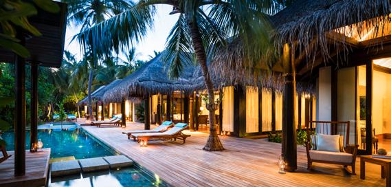 ACCOMMODATION Choose from 80 Villas and Residences either floating over the water or along a pristine stretch of sand.