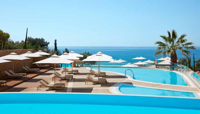 Pools & Beach Ikos Resorts are located in spectacular settings with beautiful beaches and azure waters.