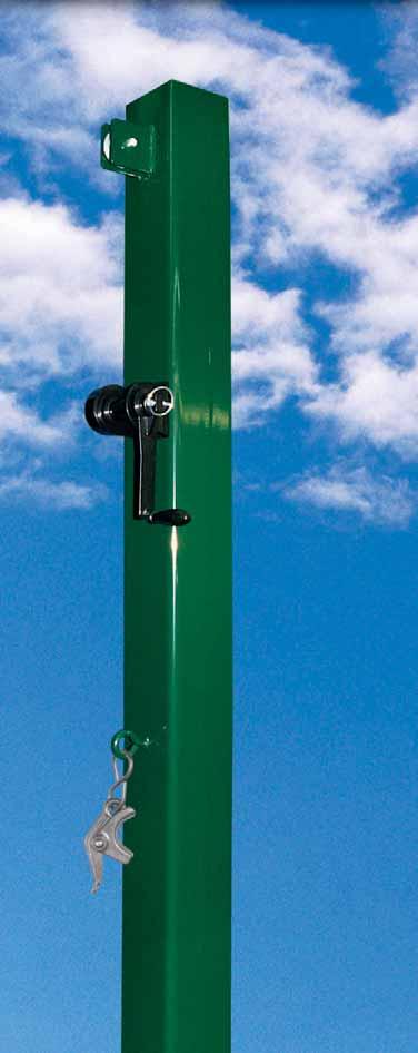 20 VOLLEYBALL POSTS & ACCESSORIES CUSTOMER FAVORITE PRO SERIES COMPETITION POSTS WITH NET TIGHTENER, SIDE PULLEY & ROPE CLAMP Each