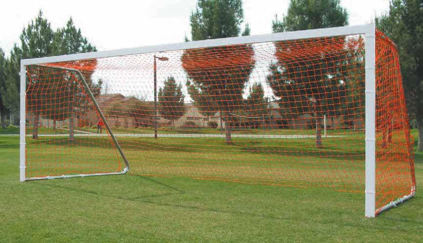 SOCCER GOALS 25 PRICE INCLUDES NET & AUGER STYLE ANCHOR 10 YEAR LIMITEDWARRANTY 2"x 4" SOCCER GOALS COMPLETE SYSTEM Manufactured of 2" x 4" aluminum or galvanized steel crossbars and support posts