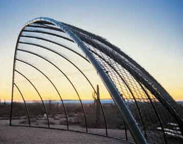 PERPENDICULAR ARCH BACKSTOP(1212, 1214, 1216, 1218) ARCH IS MANUFACTURED OF 2-7/8" O.D. and 2-3/8" O.D. HEAVY GALVANIZED STEEL Models Height Width Depth Weight Galvanized PC Frame PC Frame PC Frame G Frame G Frame Frame Only* Only* VC Mesh G Mesh VC Mesh G Mesh 1212 15'6" 40' 15'6" 2,250 lbs.