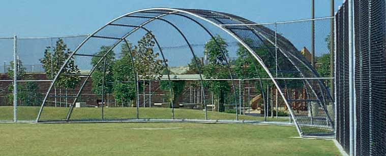 32 ARCH BACKSTOPS POWDER COAT & MESH COLORS Arch Backstops come standard as galvanized steel and mesh.