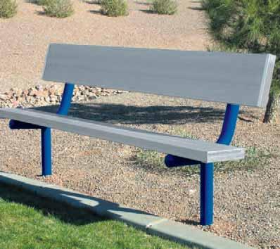 $371 1103-08 8' Aluminum Bench with back 70 lbs. $416 1103-15 15' Aluminum Bench with back 112 lbs. $627 1103-21 21' Aluminum Bench with back 165 lbs.