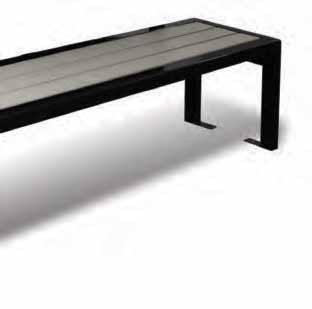 $2,049 1303-06 6' Square Steel frame bench w/o back 114 lbs.