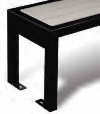 $539 1304-06 6' Square Steel frame bench with back 192 lbs.