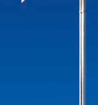 DUAL POST Double-post construction also offers the safety and aesthetics of a single-post design. Two 3-1/2" O.D. posts form this upright and are connected with a pair of 3/16" galvanized steel collars.