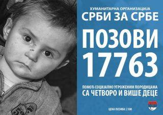 Путем хуманитарног СМС броја 7763 у току фебруара пристигло је укупно 1.745 порука, а од почетка акције укупно 107.203 порука. Хуманитарна кампања СМС НА 7763 се наставља.